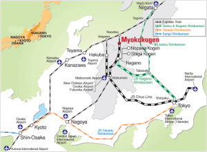 Osaka and Kyoto to Nagano Access