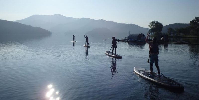 Summer paddling at Lake Nojiri, Japan